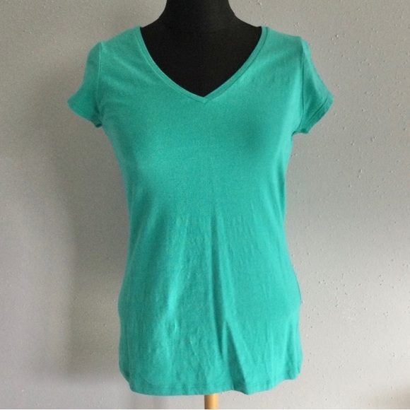 NWOT The Limited Aqua Teal V-neck T-shirt XS - Picture 7 of 10